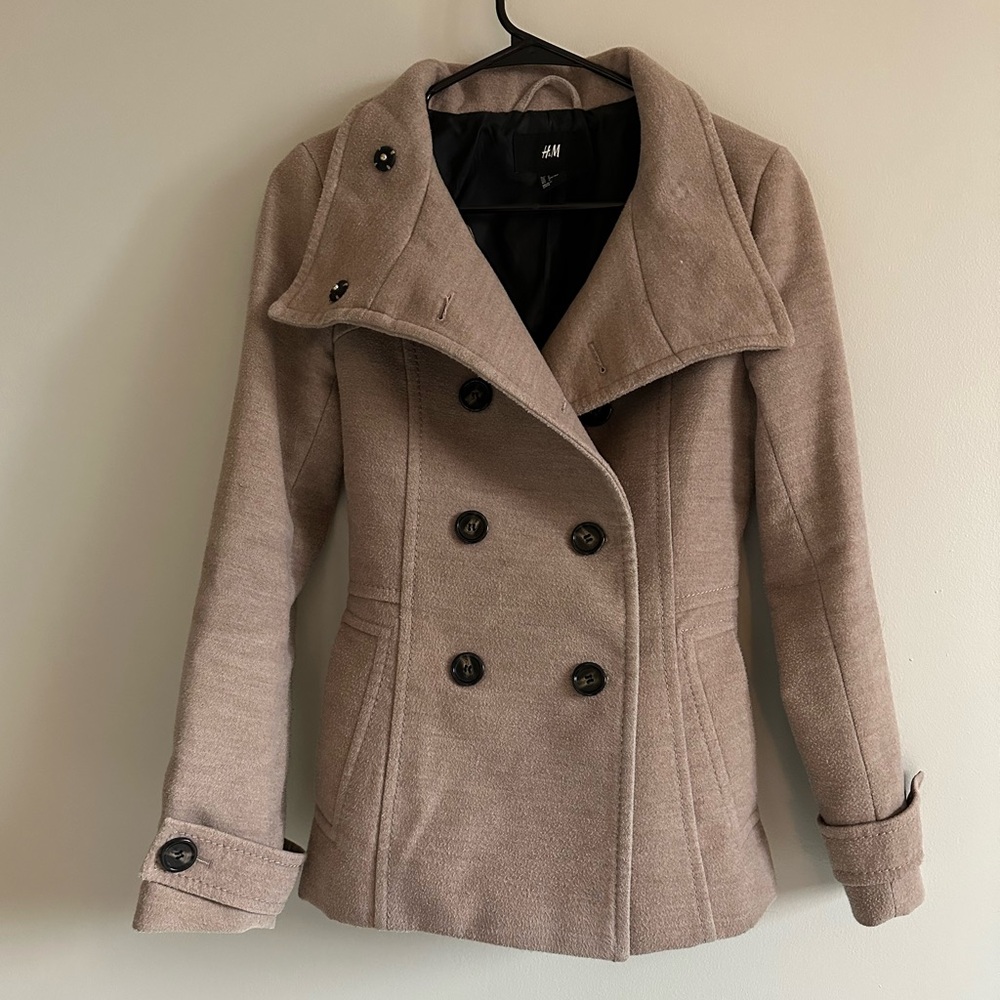 H&M Tan Peacoat
